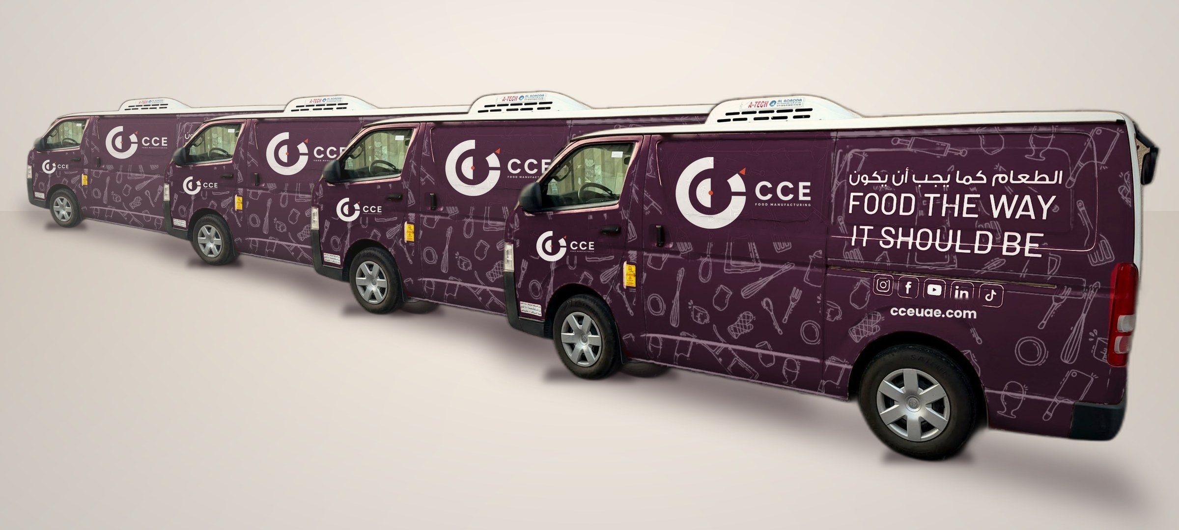 The CCE fleet of refrigerated delivery vans
